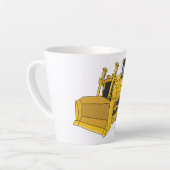 Bulldozer cartoon illustratie latte mok (Linkerhoek)
