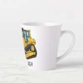 Bulldozer cartoon illustratie latte mok (Rechts)