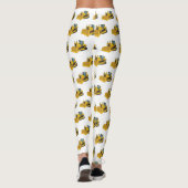 Bulldozer cartoon-illustratie leggings (Achterkant)
