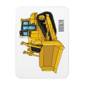 Bulldozer cartoon-illustratie magneet (Verticaal)