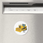 Bulldozer cartoon-illustratie magneet (Insitu (Vaatwasser))