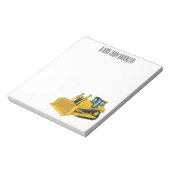 Bulldozer cartoon-illustratie notitieblok (Linkerzijde)