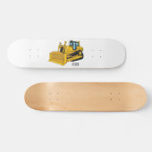 Bulldozer cartoon-illustratie persoonlijk skateboard (Horizontaal)