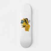 Bulldozer cartoon-illustratie persoonlijk skateboard (Voorkant)