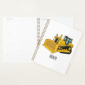 Bulldozer cartoon-illustratie planner (Display)