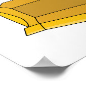 Bulldozer cartoon-illustratie poster (Hoek)