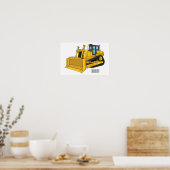 Bulldozer cartoon-illustratie poster (Keuken)
