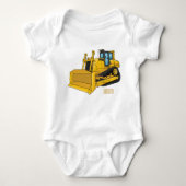 Bulldozer cartoon-illustratie romper (Voorkant)