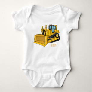 Bulldozer cartoon-illustratie romper