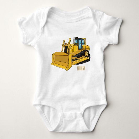 Bulldozer cartoon-illustratie romper (Voorkant)