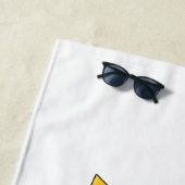 Bulldozer cartoon-illustratie strandlaken (In situ)