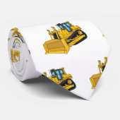 Bulldozer cartoon-illustratie stropdas (Opgerold)