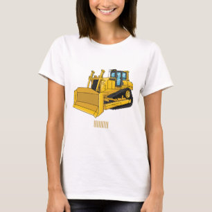 Bulldozer cartoon-illustratie t-shirt