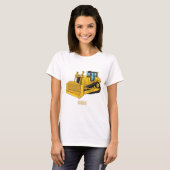 Bulldozer cartoon-illustratie t-shirt (Voorkant volledig)
