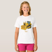 Bulldozer cartoon-illustratie t-shirt (Voorkant volledig)
