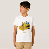 Bulldozer cartoon-illustratie t-shirt (Voorkant volledig)
