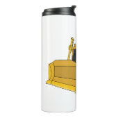 Bulldozer cartoon-illustratie thermosbeker (Gedraaid links)