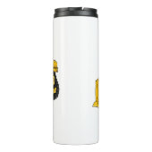 Bulldozer cartoon-illustratie thermosbeker (Achterkant)