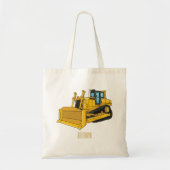 Bulldozer cartoon-illustratie tote bag (Voorkant)