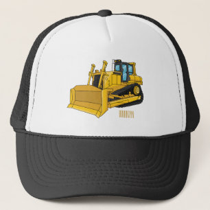 Bulldozer cartoon-illustratie trucker pet