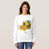 Bulldozer cartoon-illustratie trui (Voorkant volledig)
