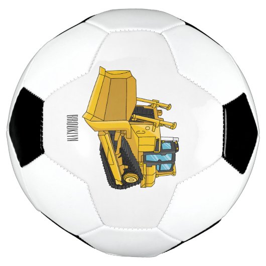 Bulldozer cartoon-illustratie voetbal (Gedraaid)