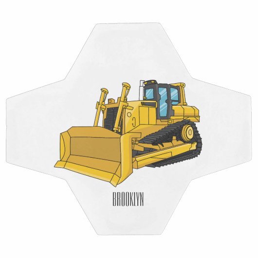 Bulldozer cartoon-illustratie voetbal (Enkel)