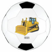 Bulldozer cartoon-illustratie voetbal (Voorkant)