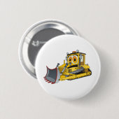 Bulldozer Cartoon Ronde Button 5,7 Cm (Voorkant /achterkant)