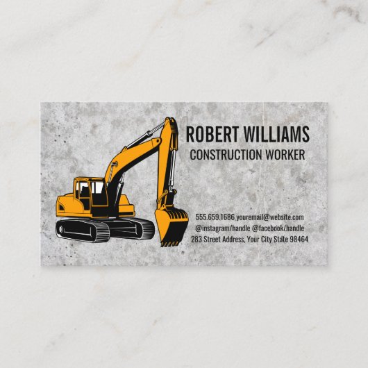 Bulldozer | Concreet Afsprakenkaartje (Voorkant)
