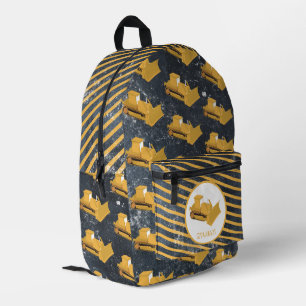 Bulldozer constructie vrachtwagen jongens aangepas bedrukte rugzak