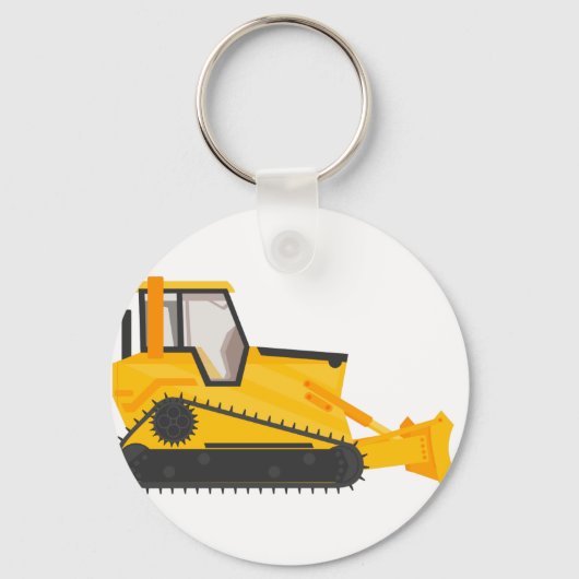 Bulldozer Construction Machine Sleutelhanger (Voorkant)