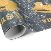 Bulldozer Construction Truck Birthday Boy Cadeaupapier (Rol Hoek)