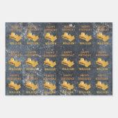 Bulldozer Construction Truck Birthday Boy Inpakpapier Vel (Voorkant 2)