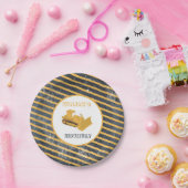 Bulldozer Construction Truck Birthday Boy Papieren Bordje (Feest)