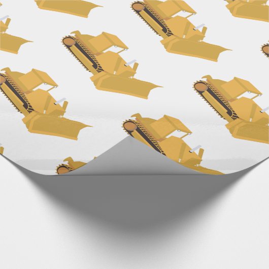 Bulldozer Construction Truck Cadeaupapier (Hoek)