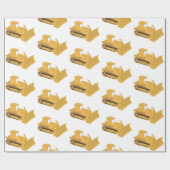 Bulldozer Construction Truck Cadeaupapier (Vlak)