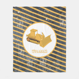 Bulldozer Construction Truck Fleece Deken