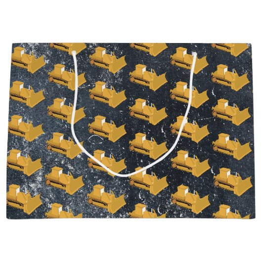 Bulldozer Construction Truck Groot Cadeauzakje (Voorkant)