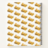 Bulldozer Construction Truck Kinder Monogram Notitieboek (Achterkant)