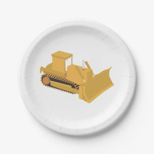 Bulldozer Construction Truck Papieren Bordje