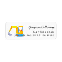 Bulldozer Construction Truck Return Label