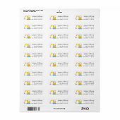 Bulldozer Construction Truck Return Label (Full Sheet)