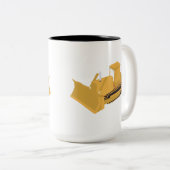 Bulldozer Construction Truck Tweekleurige Koffiemok (Voorkant rechts)