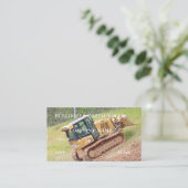 Bulldozer Construction Visitekaartje (Staand voorkant)