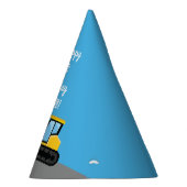 Bulldozer Cute 1st Birthday Party Construction Feesthoedjes (Rechts)