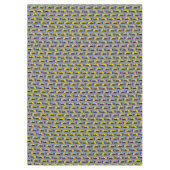 Bulldozer Cute 1st Birthday Party Construction Tafelkleed (Voorkant)