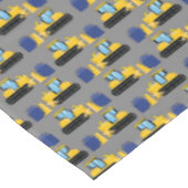 Bulldozer Cute 1st Birthday Party Construction Tafelkleed (Gekanteld)