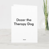 Bulldozer de Hond van de Therapie, Kerstkaarten Feestdagen Kaart (Achterkant)