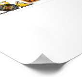 Bulldozer Dozer Construction Signs Poster (Hoek)